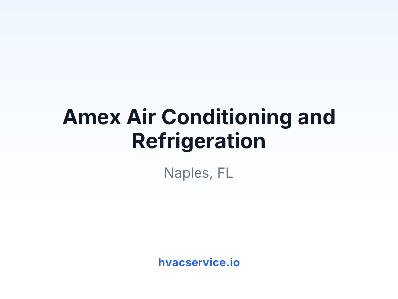 Amex Air Conditioning and Refrigeration