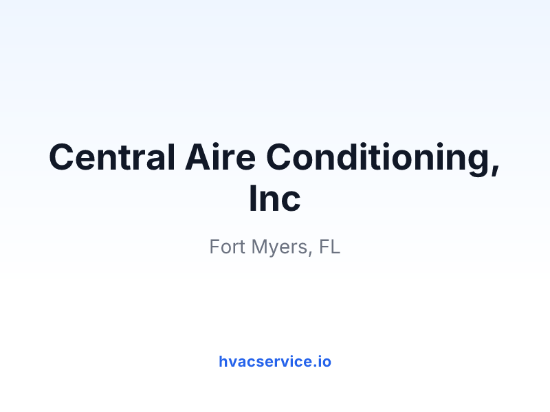 Central Aire Conditioning, Inc