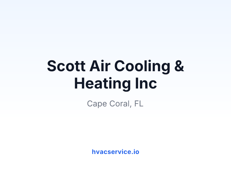 Scott Air Cooling & Heating Inc