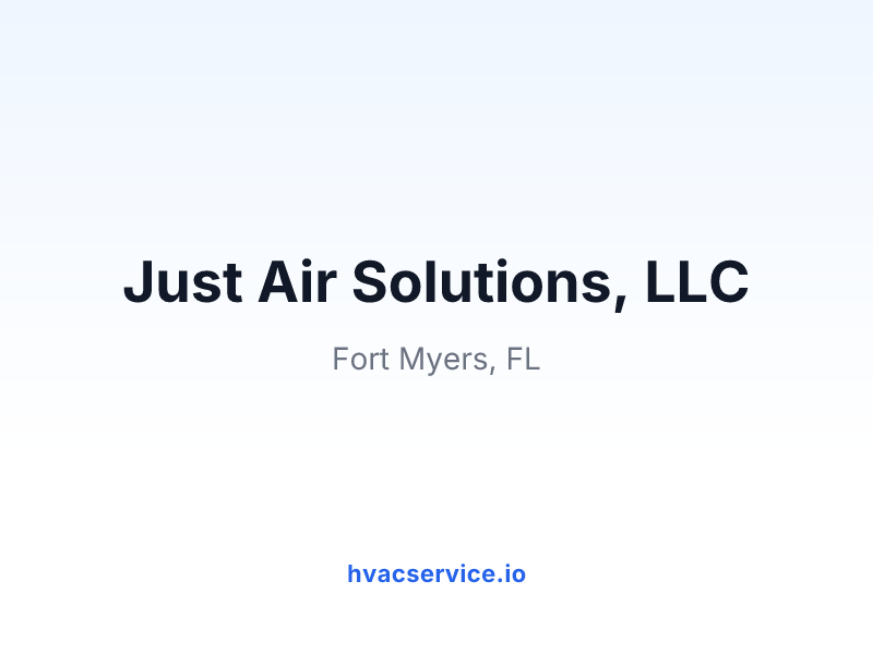Just Air Solutions, LLC