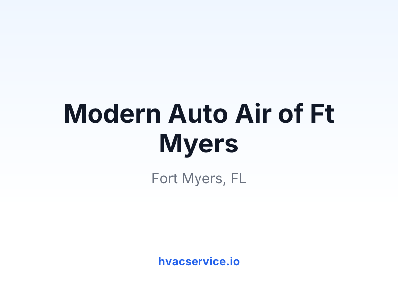 Modern Auto Air of Ft Myers