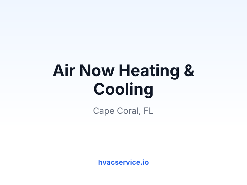 Air Now Heating & Cooling