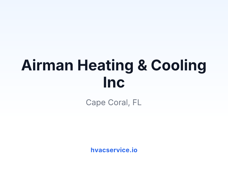 Airman Heating & Cooling Inc