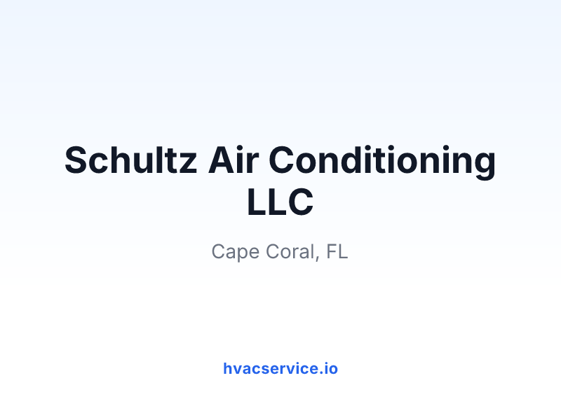 Schultz Air Conditioning LLC