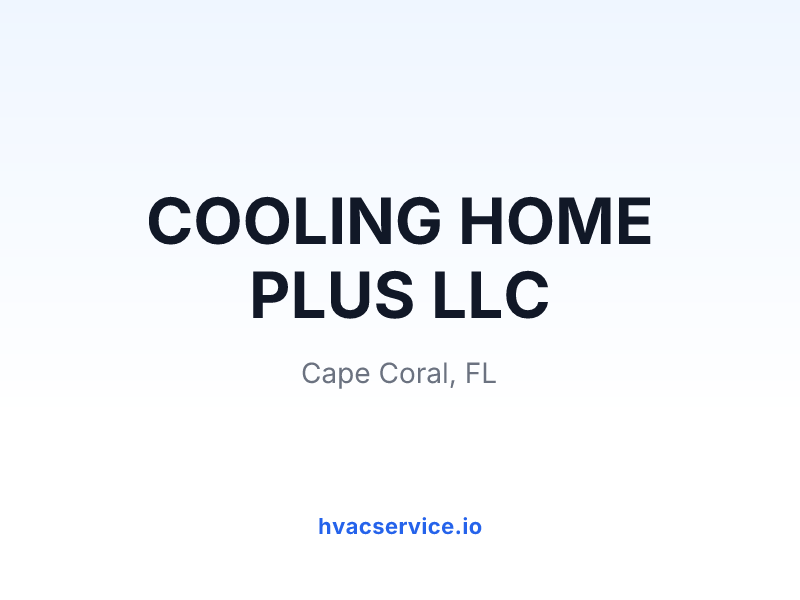 COOLING HOME PLUS LLC