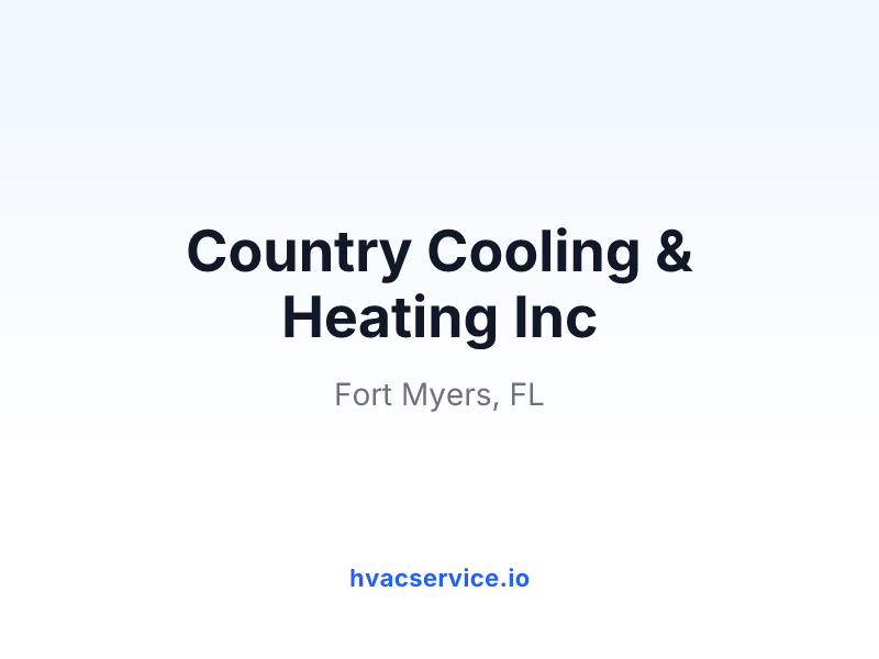 Country Cooling & Heating Inc