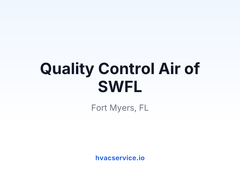 Quality Control Air of SWFL