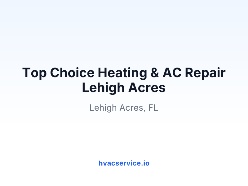 Top Choice Heating & AC Repair Lehigh Acres