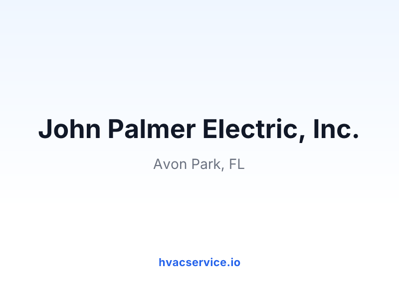 John Palmer Electric, Inc.