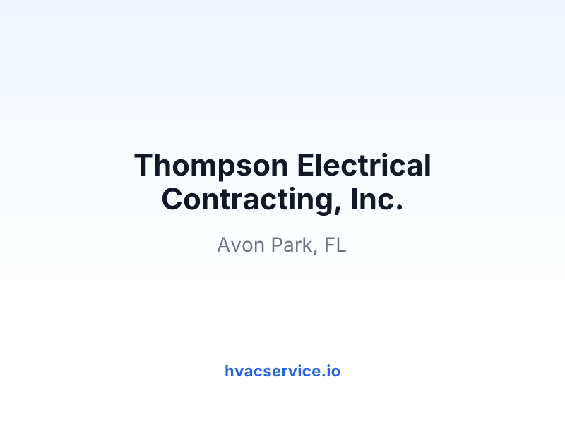 Thompson Electrical Contracting, Inc.