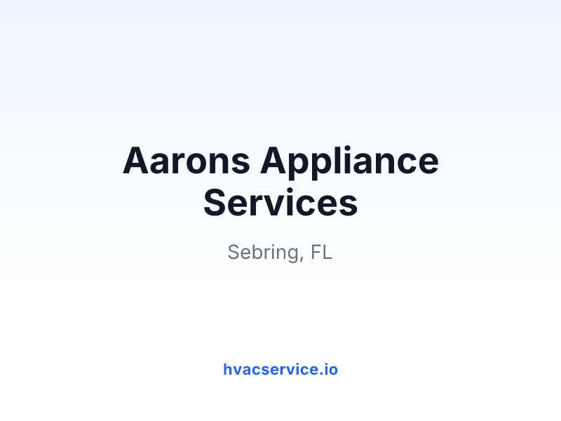 Aarons Appliance Services