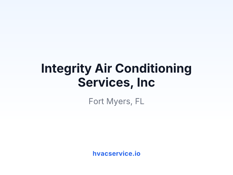 Integrity Air Conditioning Services, Inc