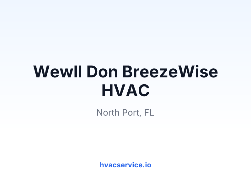 Wewll Don BreezeWise HVAC