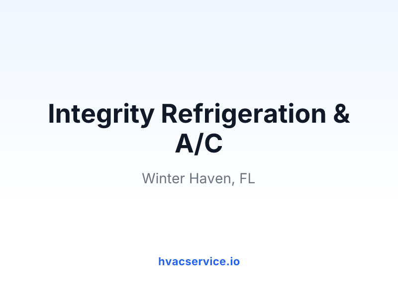 Integrity Refrigeration & A/C