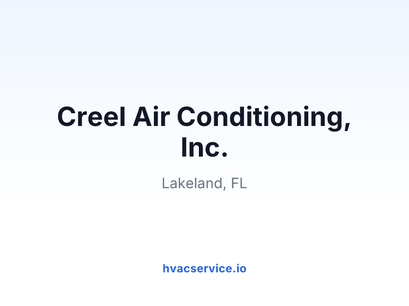 Creel Air Conditioning, Inc.