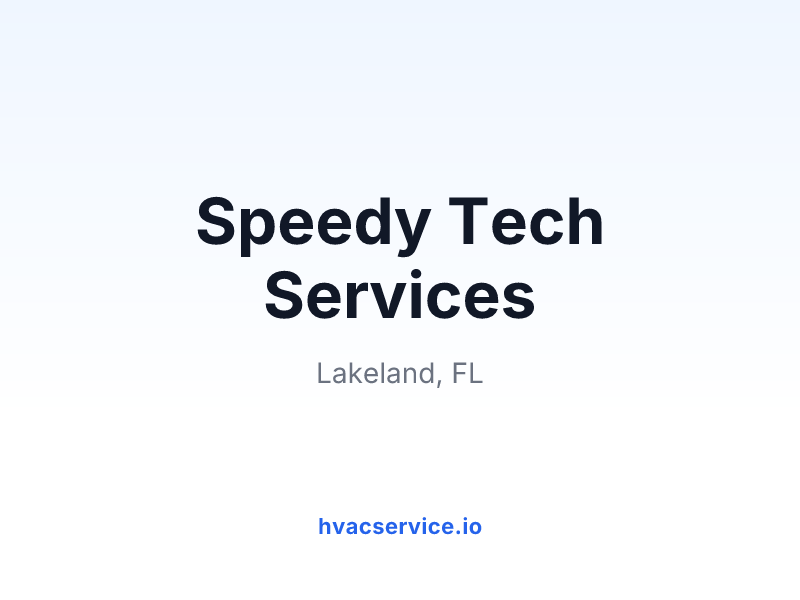 Speedy Tech Services