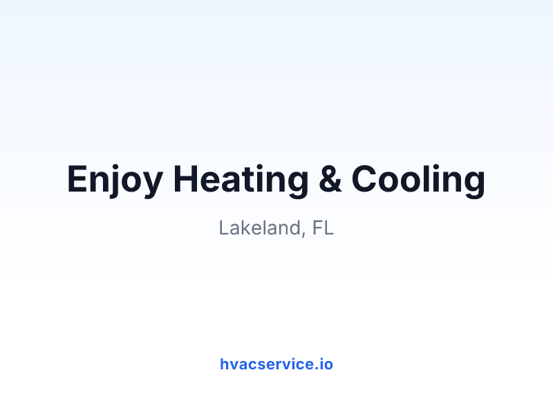 Enjoy Heating & Cooling