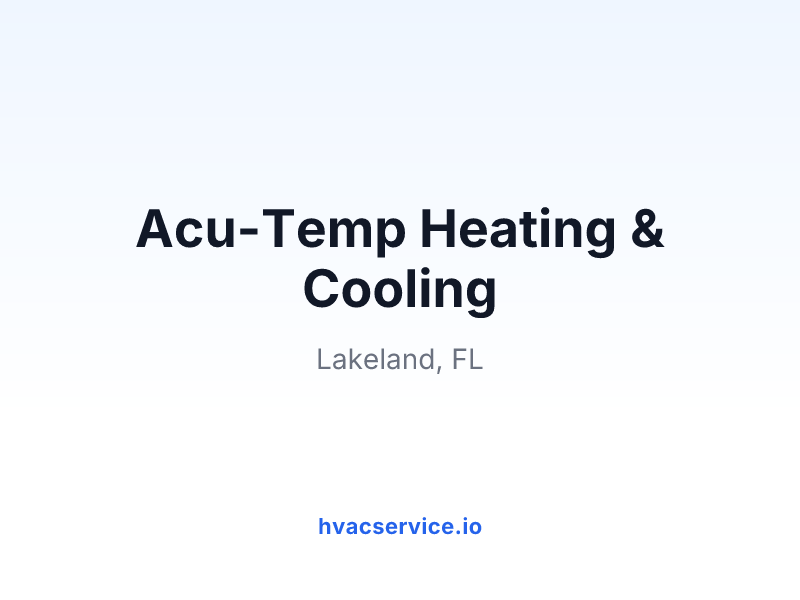 Acu-Temp Heating & Cooling