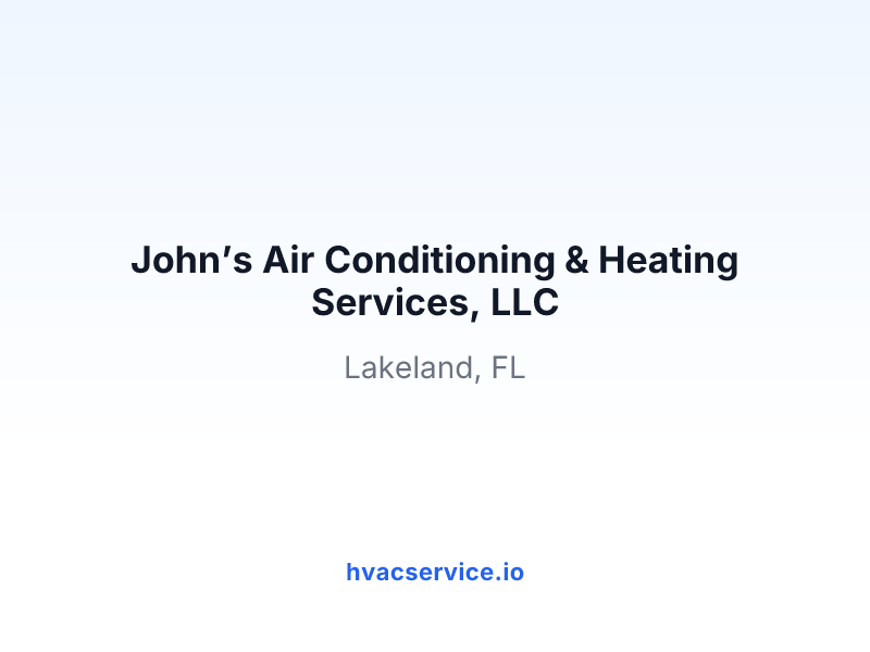 John’s Air Conditioning & Heating Services, LLC
