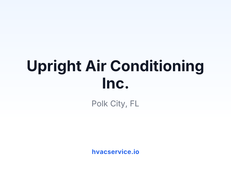 Upright Air Conditioning Inc.