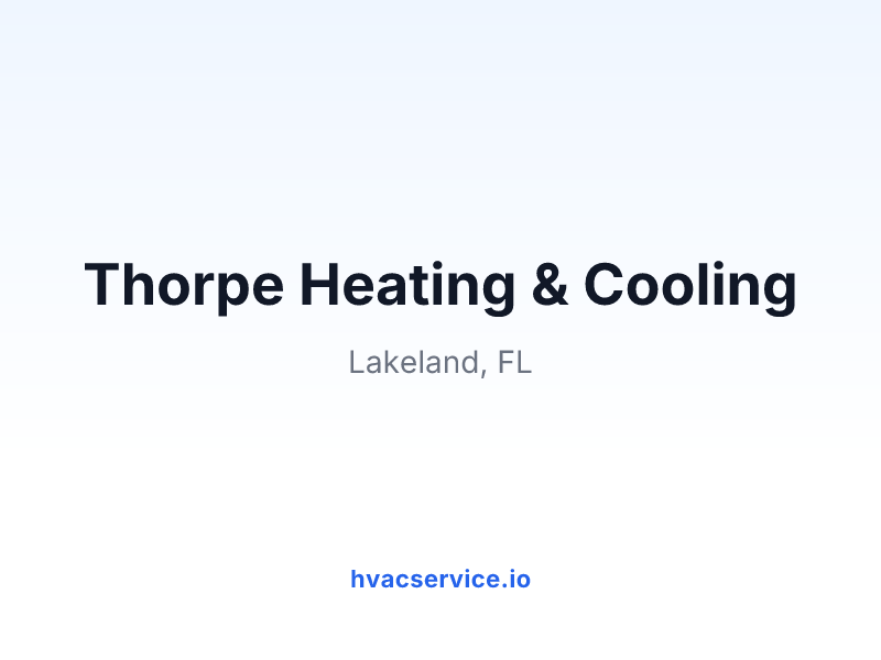 Thorpe Heating & Cooling