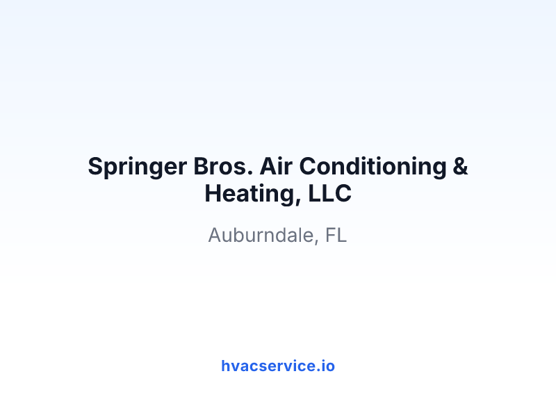 Springer Bros. Air Conditioning & Heating, LLC