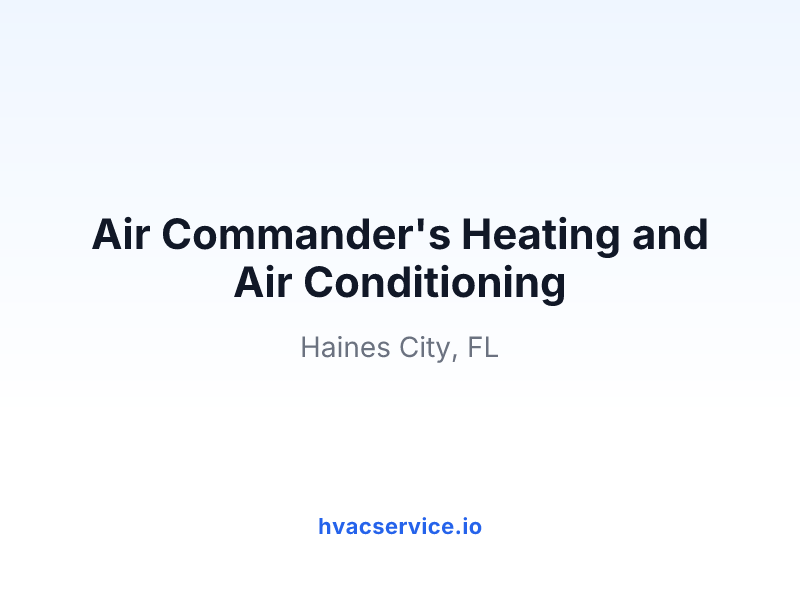 Air Commander's Heating and Air Conditioning