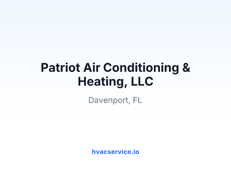 Patriot Air Conditioning & Heating, LLC