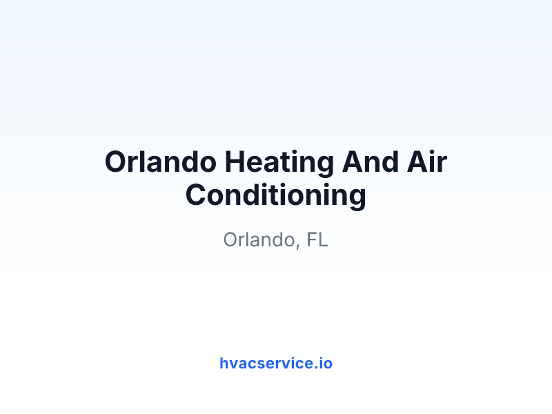 Orlando Heating And Air Conditioning