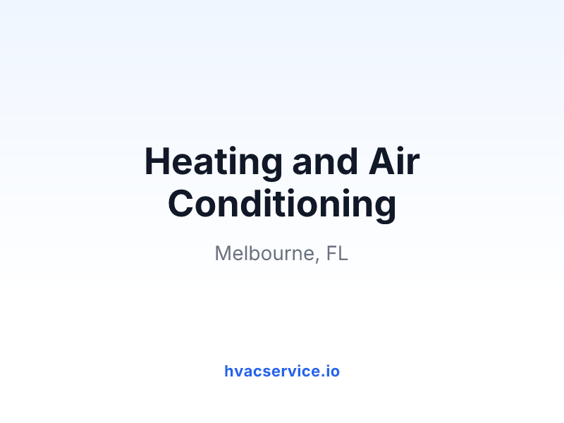 Heating and Air Conditioning