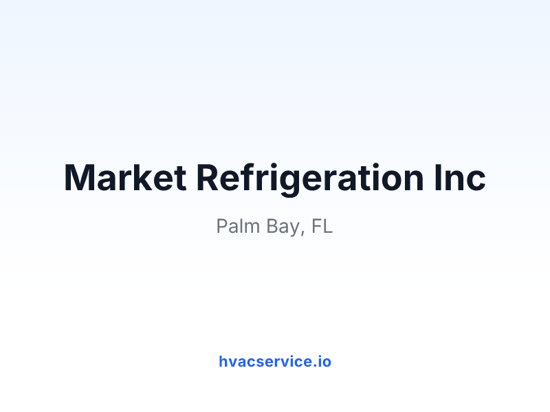 Market Refrigeration Inc