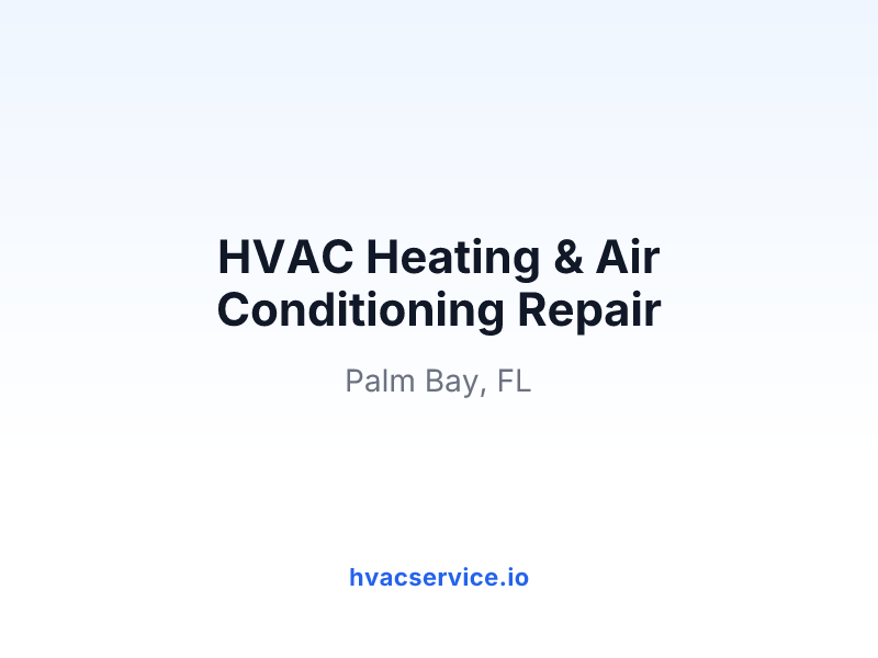 HVAC Heating & Air Conditioning Repair