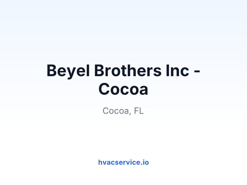 Beyel Brothers Inc - Cocoa