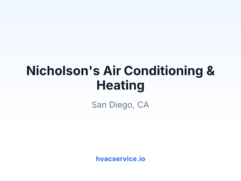 Nicholson's Air Conditioning & Heating