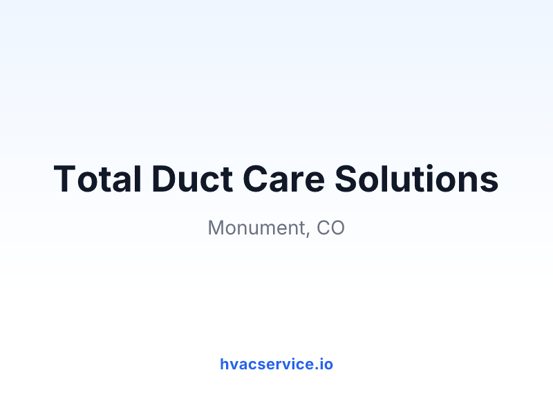 Total Duct Care Solutions