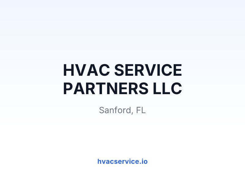HVAC SERVICE PARTNERS LLC