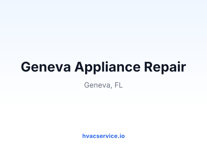 Geneva Appliance Repair