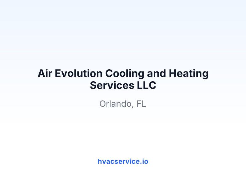 Air Evolution Cooling and Heating Services LLC
