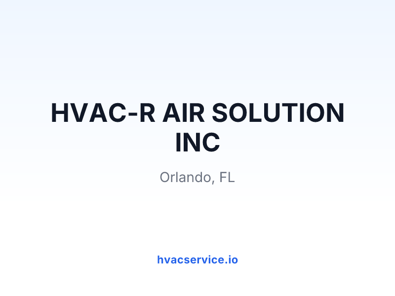 HVAC-R AIR SOLUTION INC
