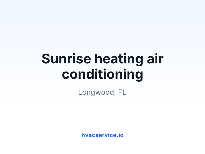Sunrise heating air conditioning