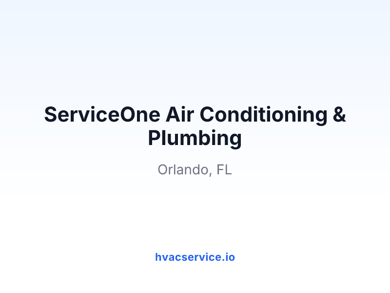 ServiceOne Air Conditioning & Plumbing