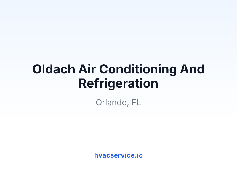 Oldach Air Conditioning And Refrigeration