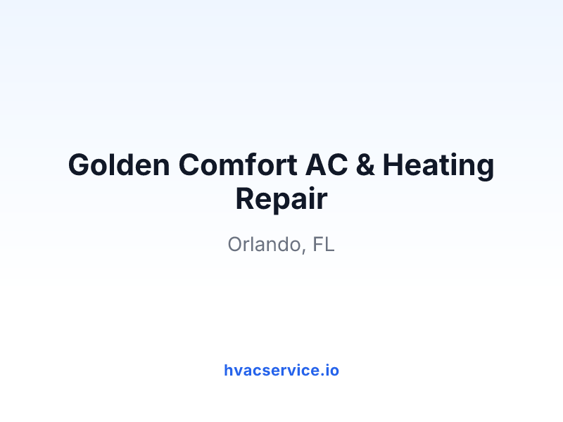 Golden Comfort AC & Heating Repair