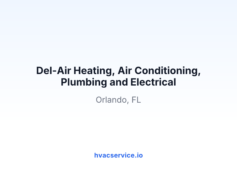 Del-Air Heating, Air Conditioning, Plumbing and Electrical