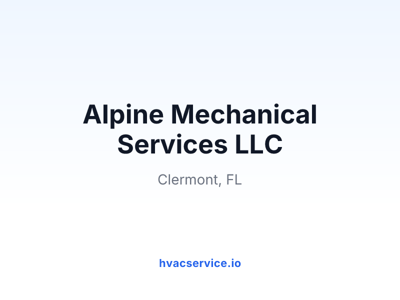 Alpine Mechanical Services LLC