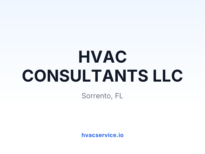 HVAC CONSULTANTS LLC