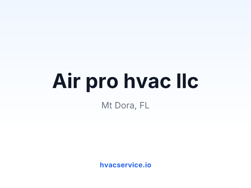 Air pro hvac llc