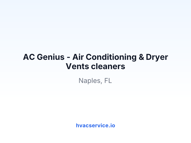AC Genius - Air Conditioning & Dryer Vents cleaners