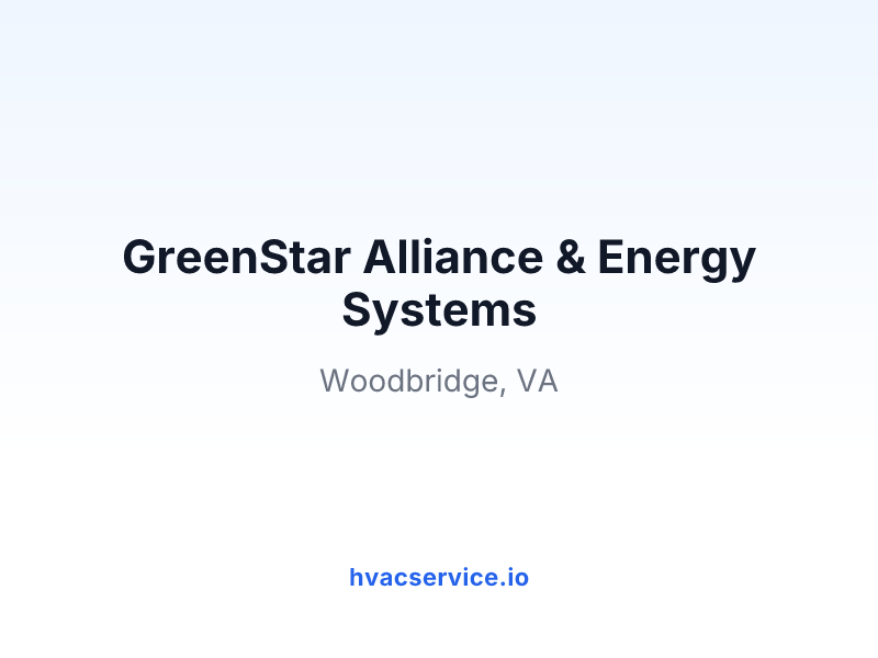 GreenStar Alliance & Energy Systems