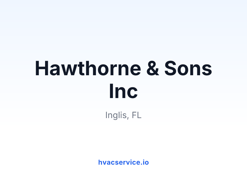 Hawthorne & Sons Inc